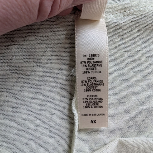 Skims Logo Mesh Thong Panty Women's Plus 4X Bone Stretch New With Tags Fairy Y2K - Picture 7 of 10